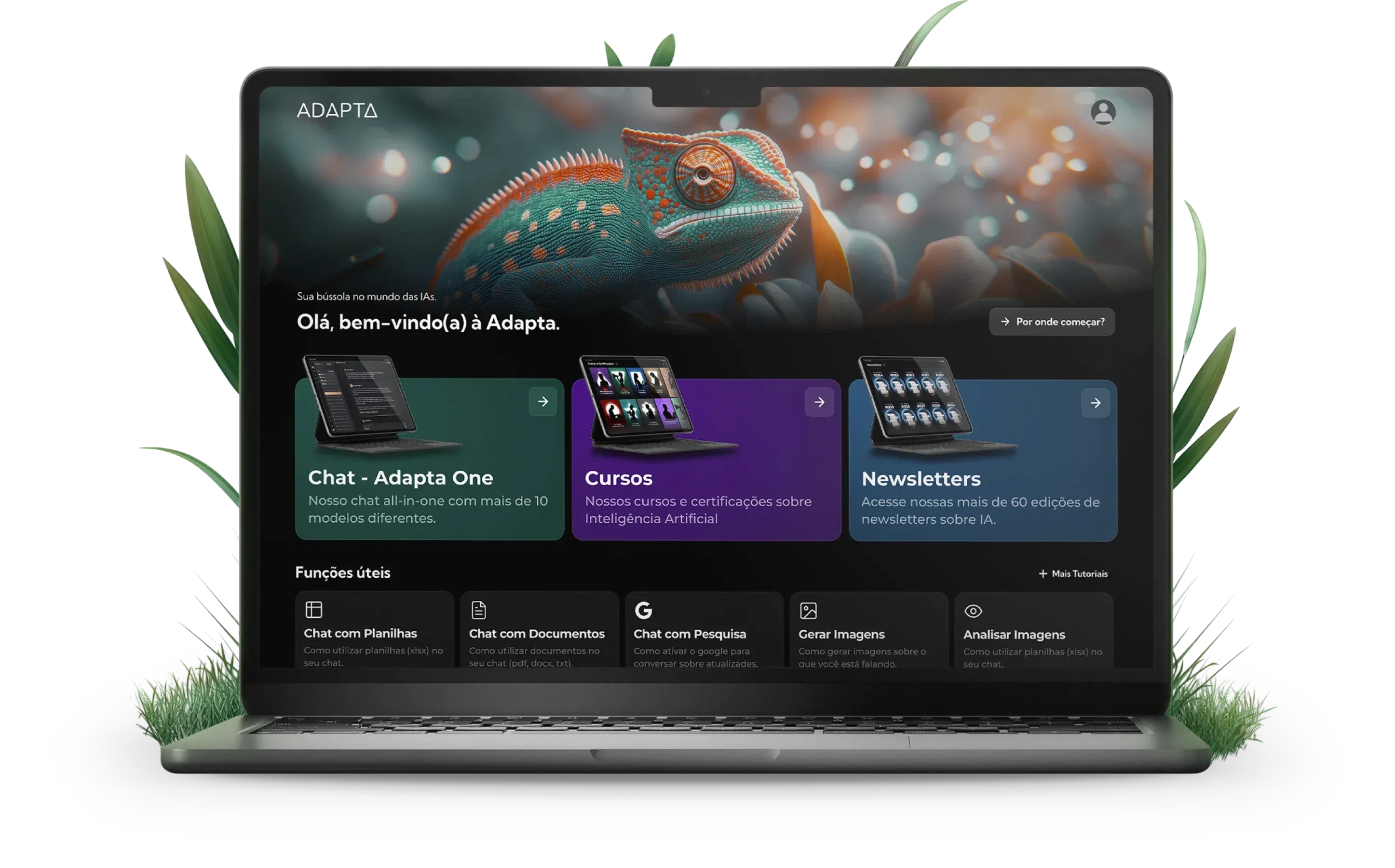 Notebook mostrando Adapta ONE