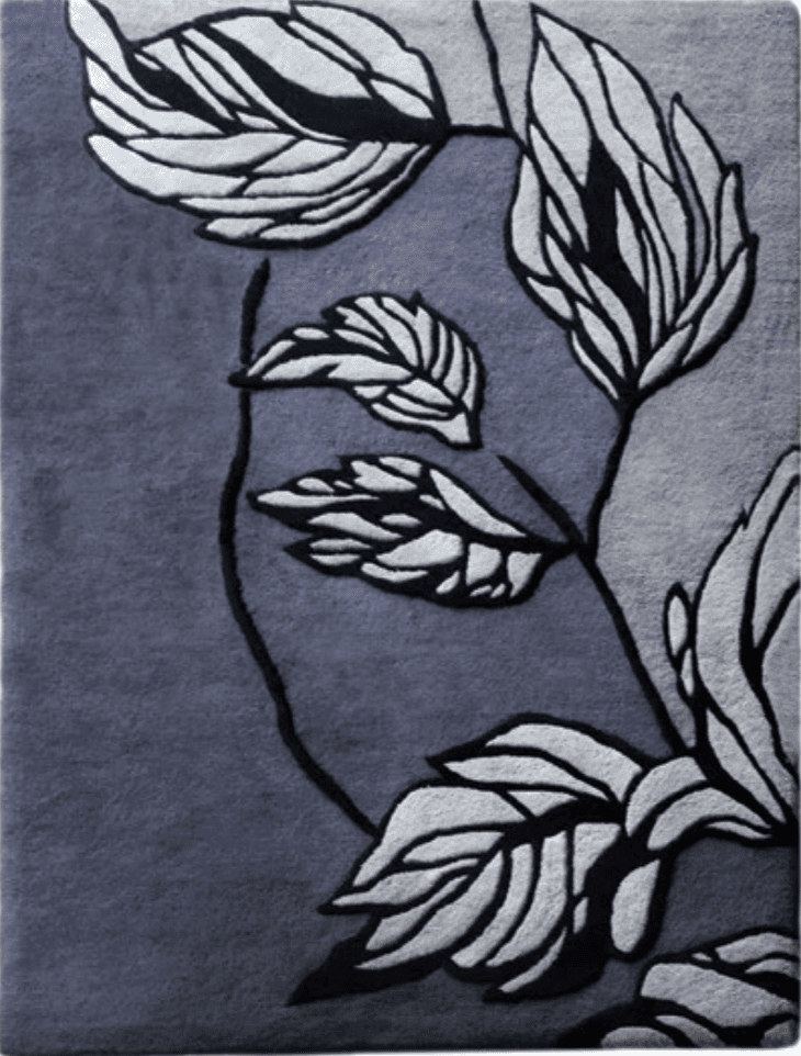 Leaves handwoven contemporary luxury rug by Karpeta - MateriaVita