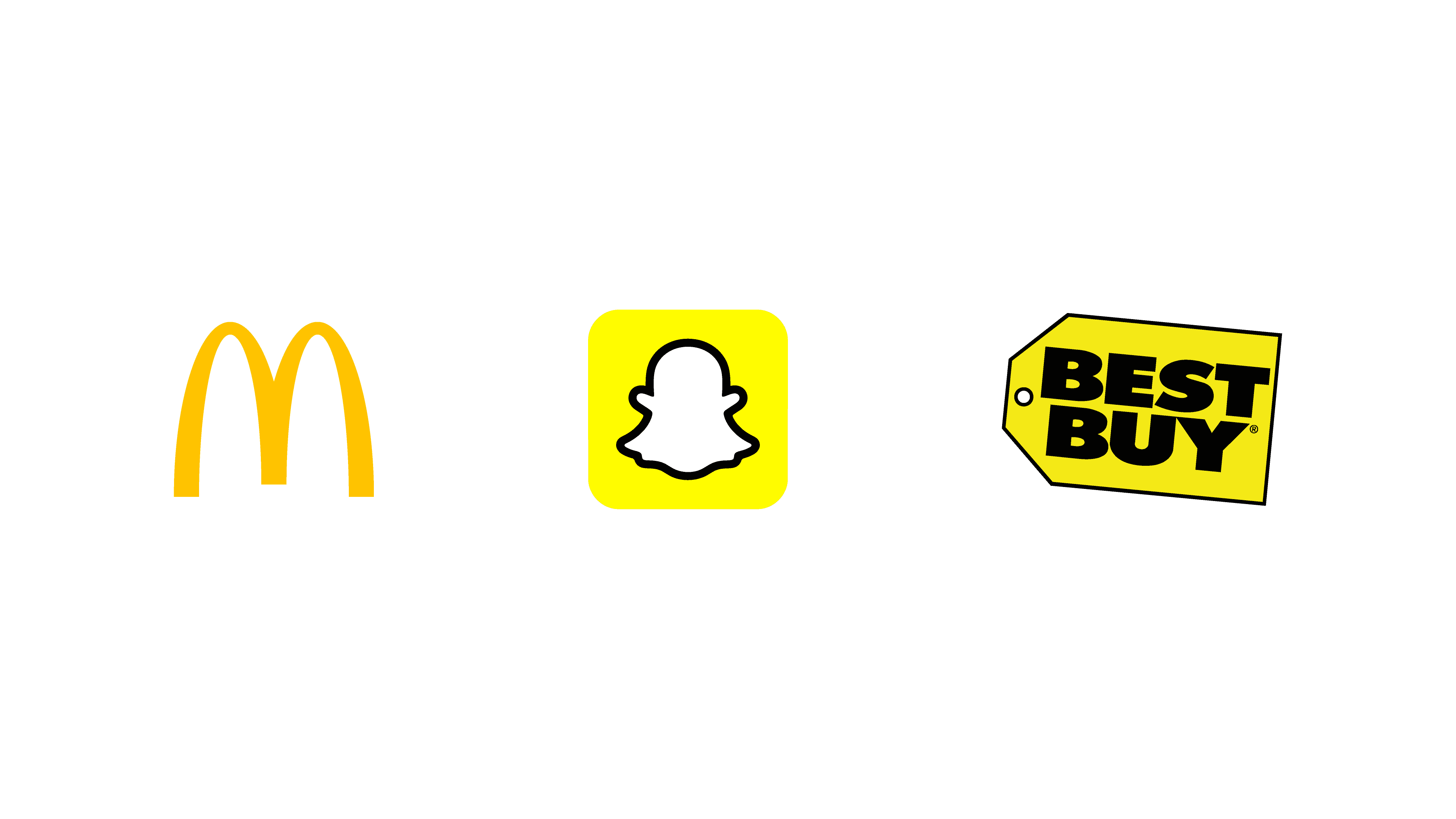 Yellow brand logos illustrating how the color is used to convey optimism, friendliness, warmth, and high visibility in branding.