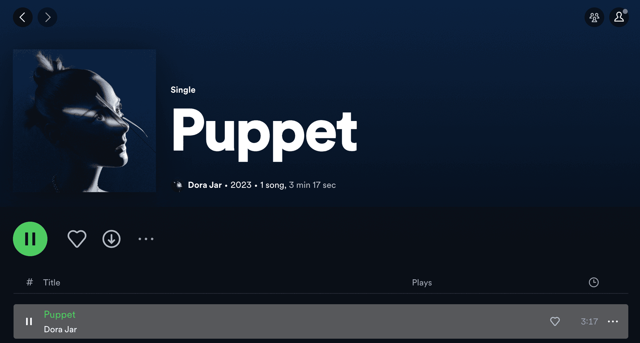 Album cover Dora Jar 