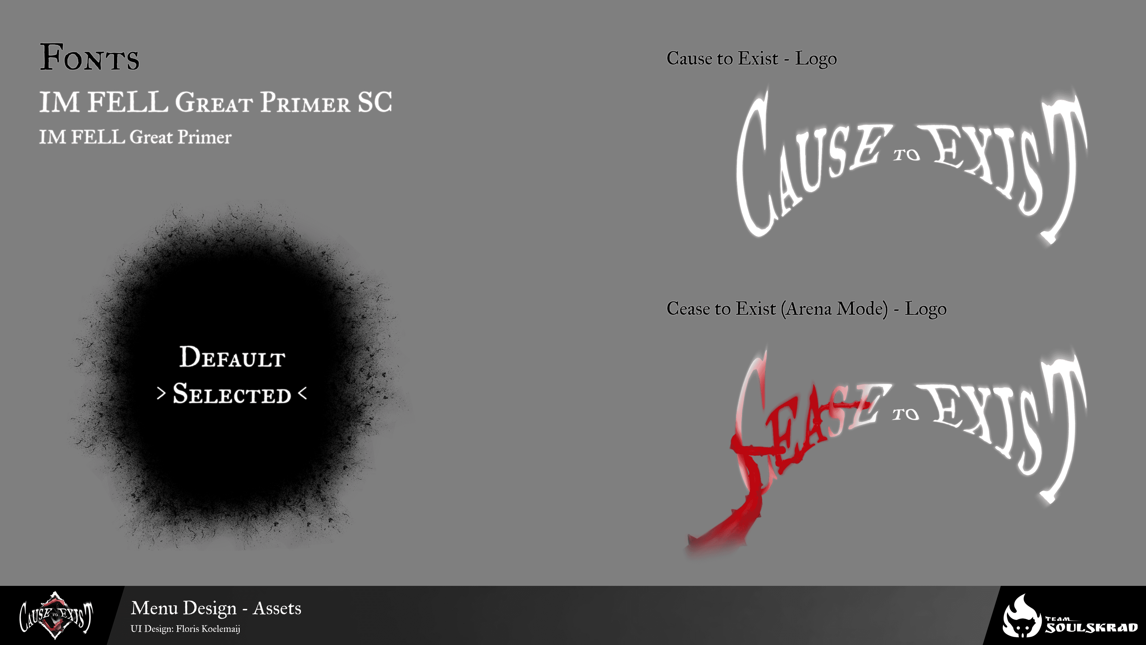 Cause to Exist Steam Demo UI design process