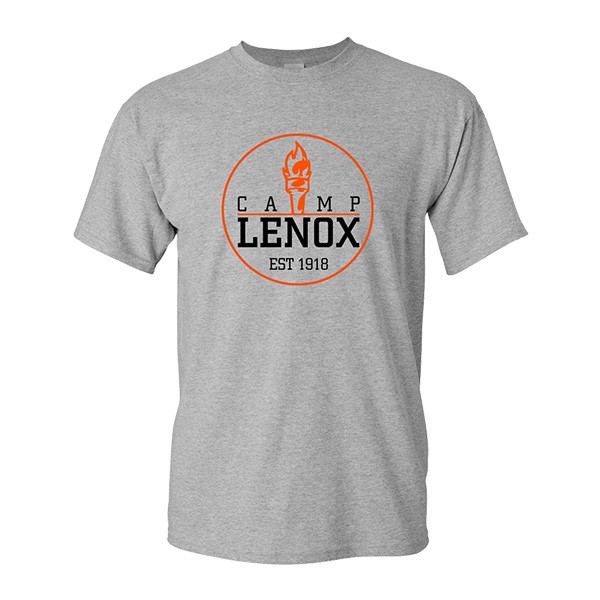 Gray Camp Lenox logo t-shirt
