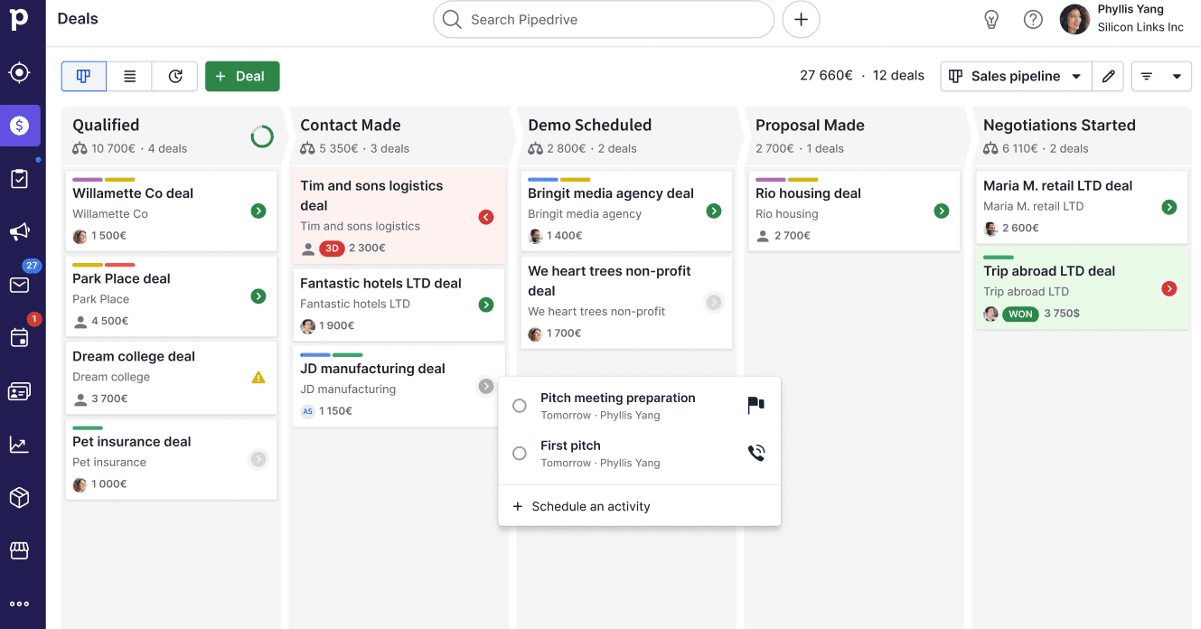 Pipedrive Dashboard