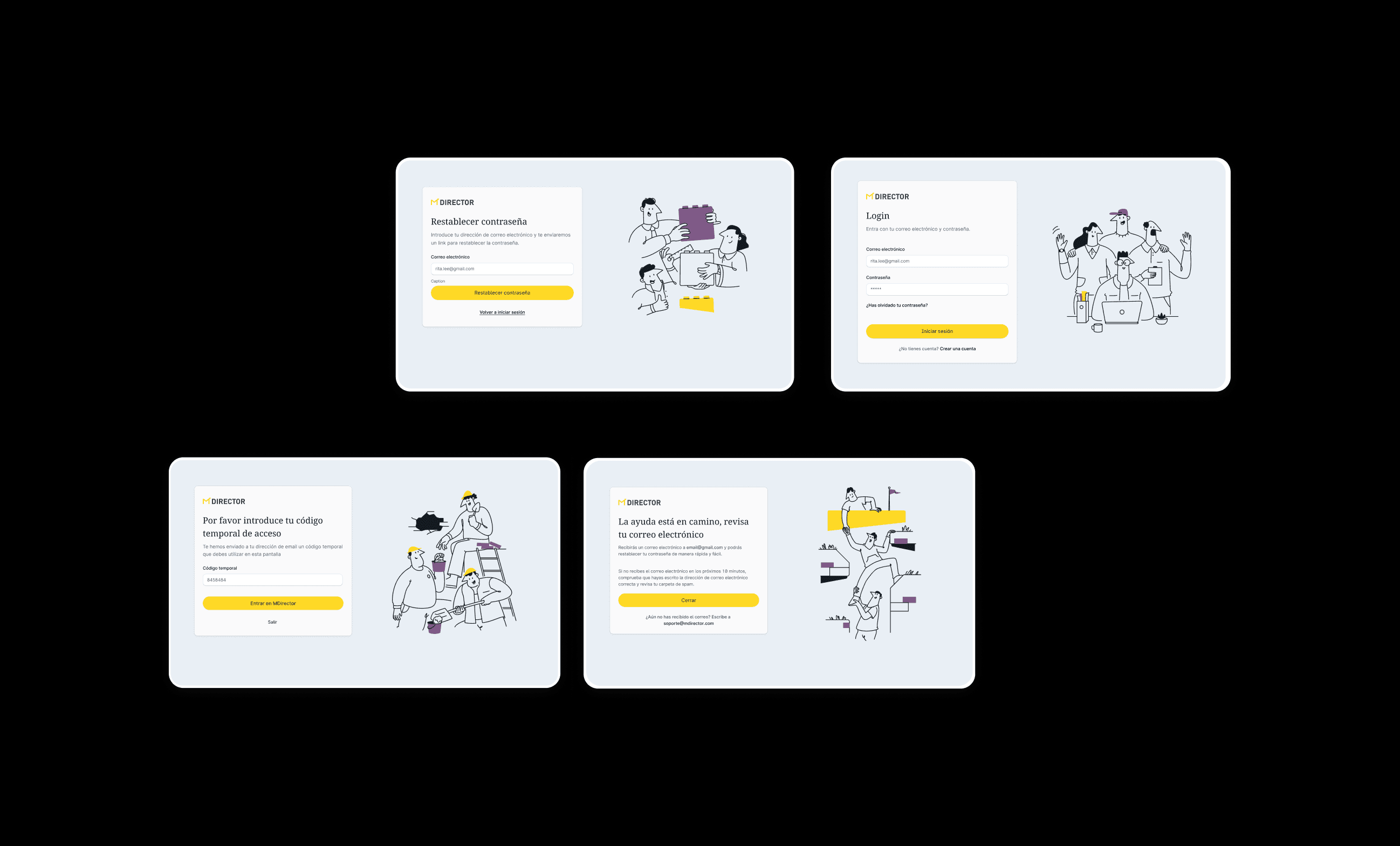 MDirector SaaS – UI/UX product design