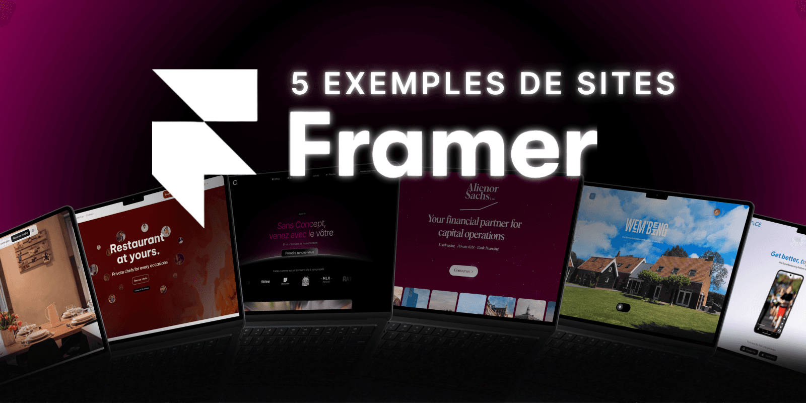 Miniature pour 5 exemples de sites web sur Framer