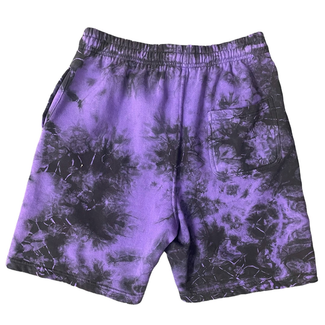 Tie-dye shorts black purple