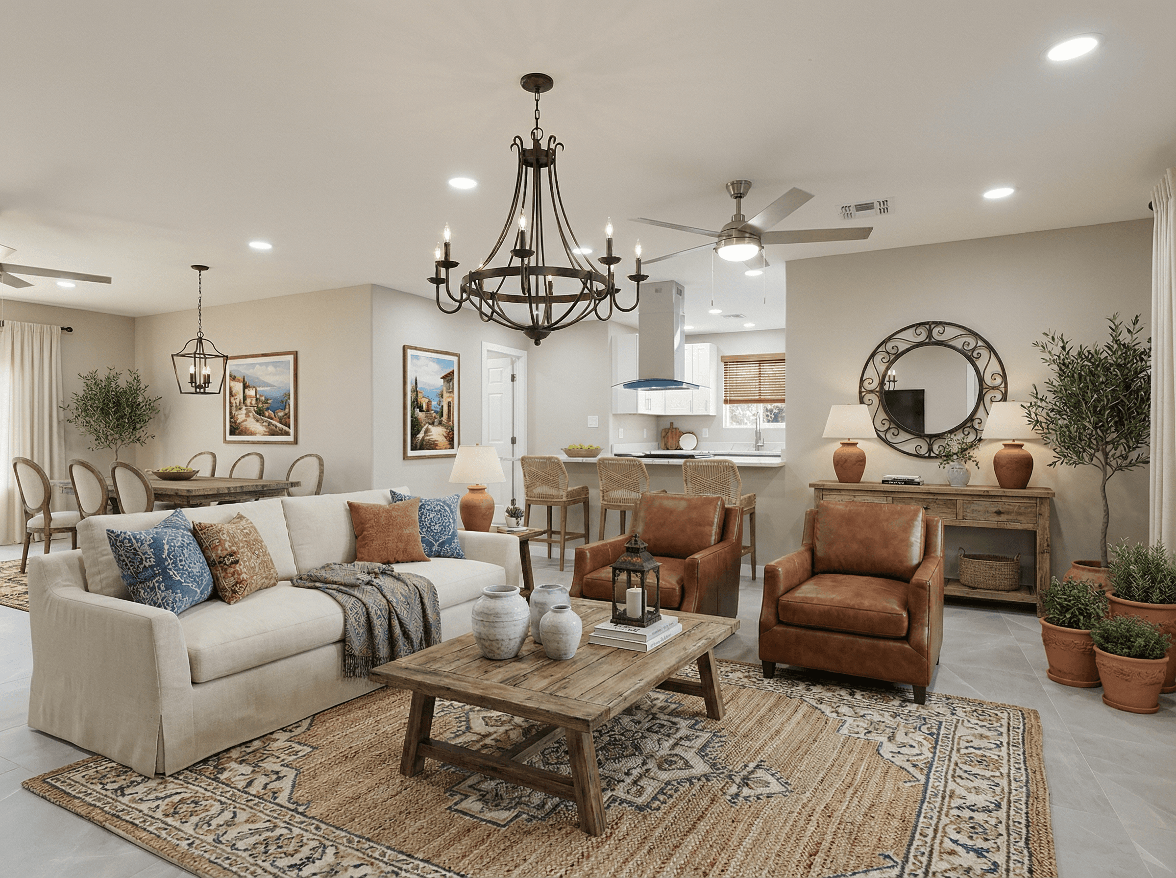 virtual staging of a living room