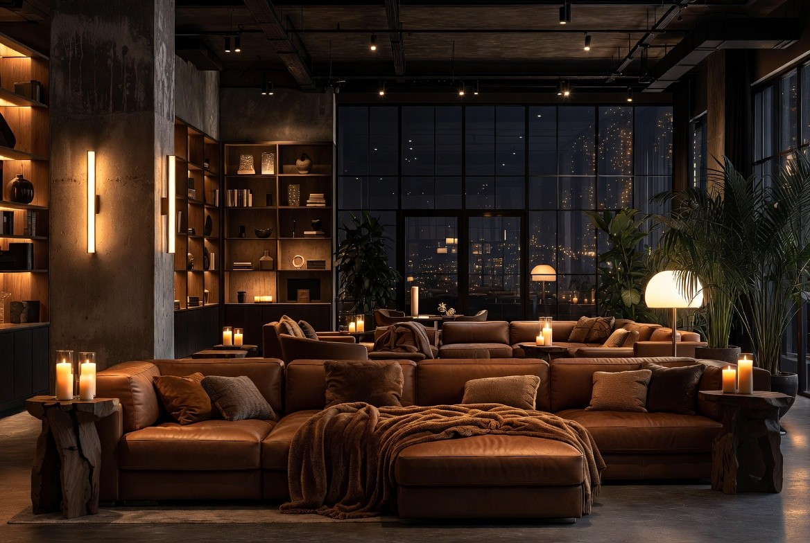 A modern brown styled interior design