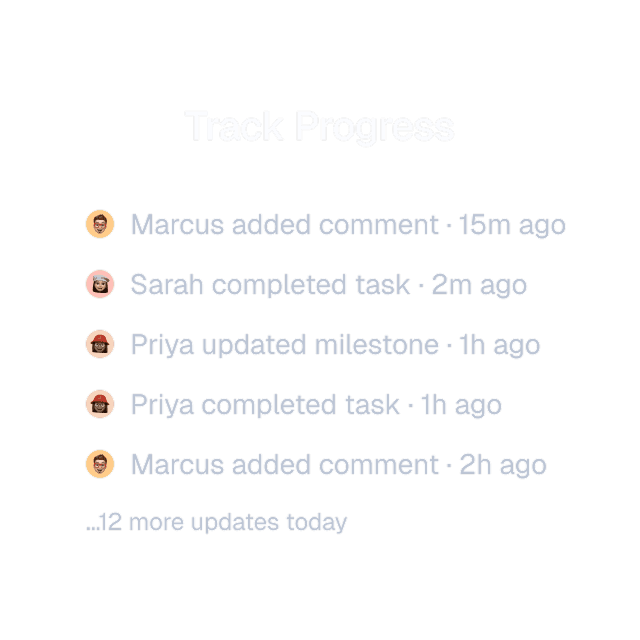 Track progress screen design in Kord app