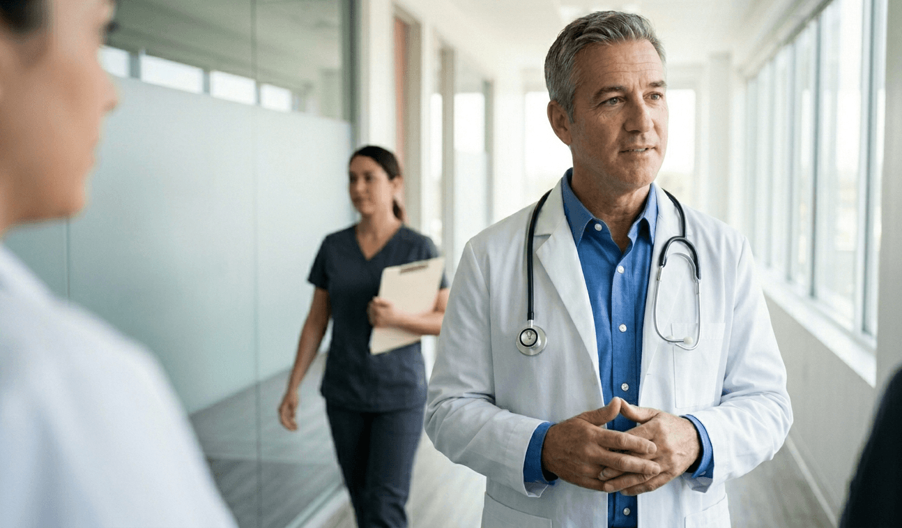 Doctor in corridor