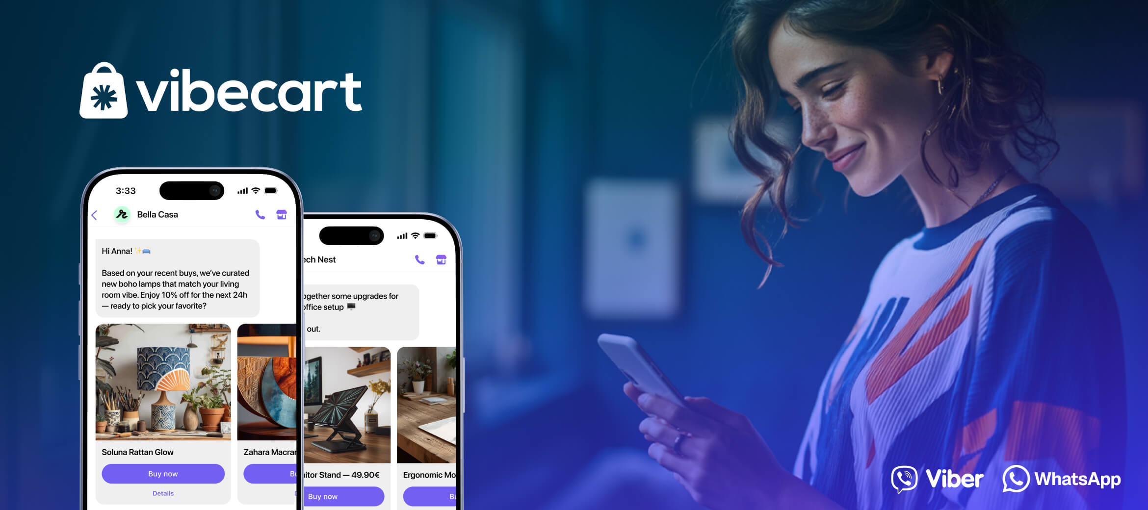 VibeCart, Viber and WhatsApp Marketing for e-commerce