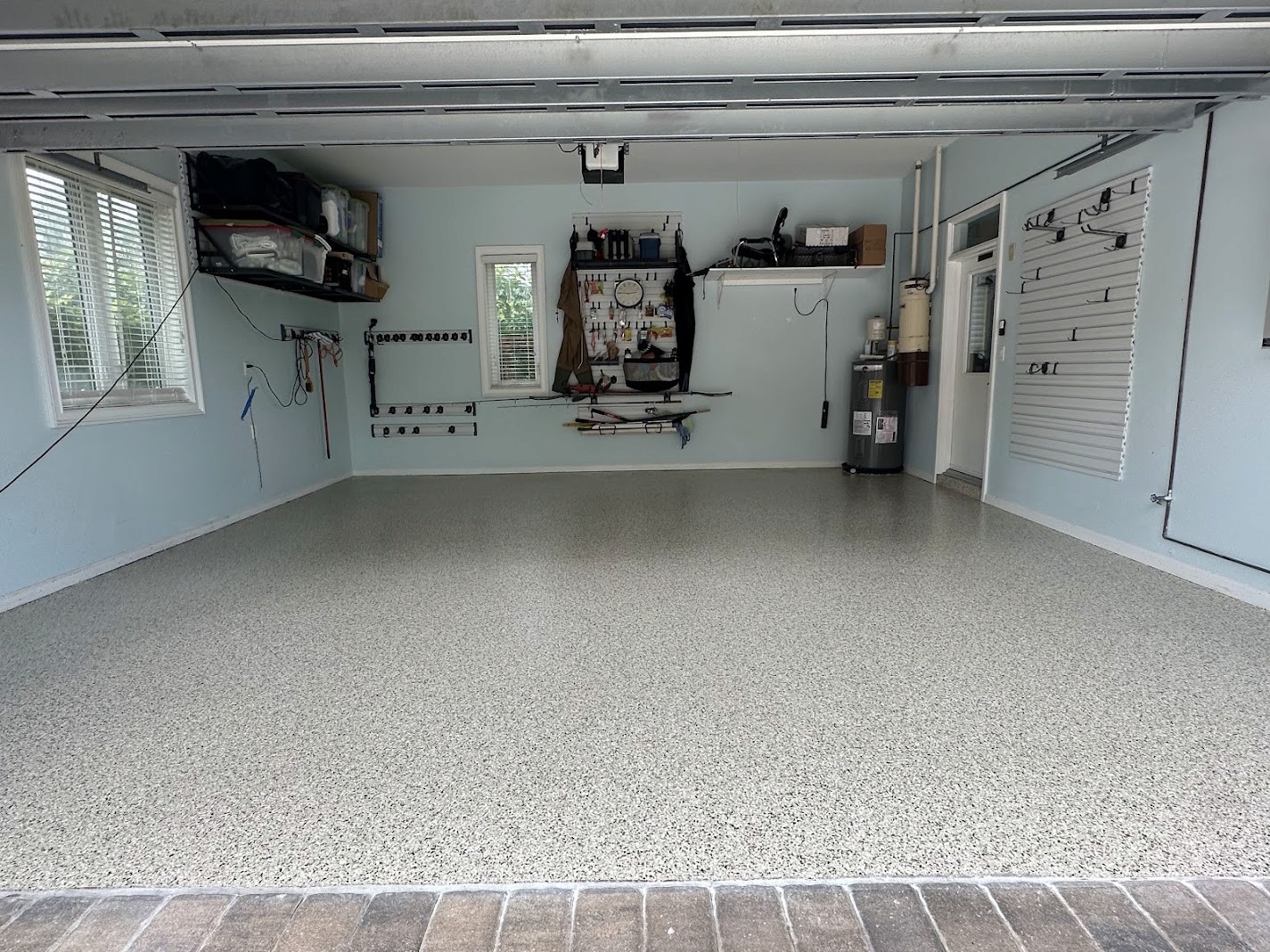 Finished garage floor coating by CJ Epoxy