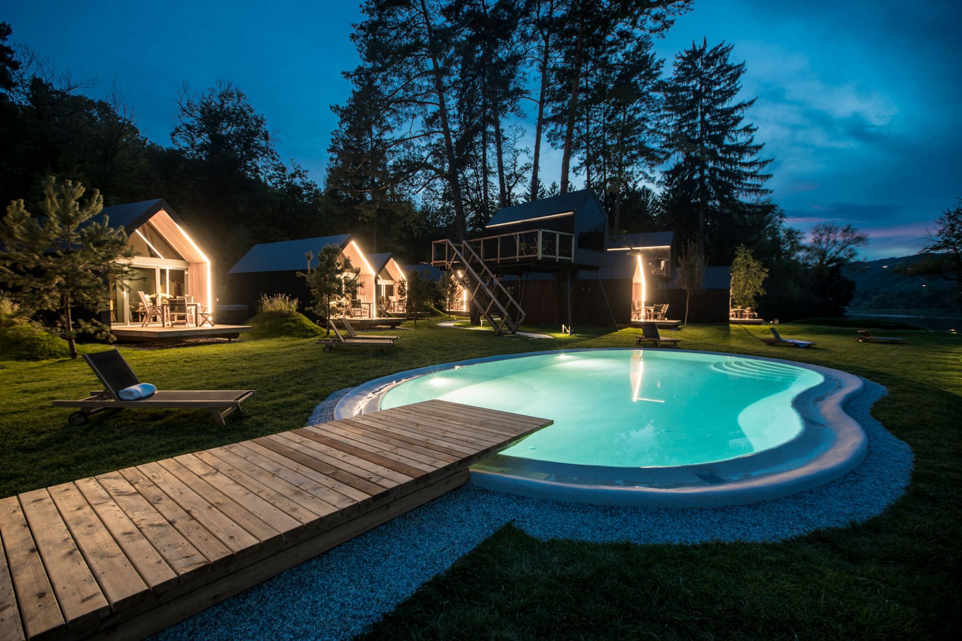 High-rise office building with sustainable design features