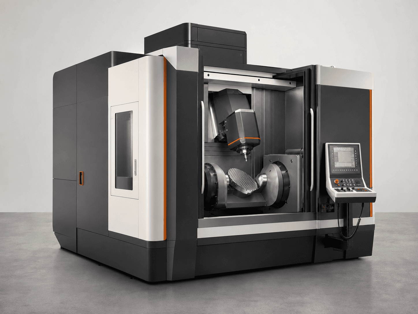 Precision CNC machining center for industrial production.