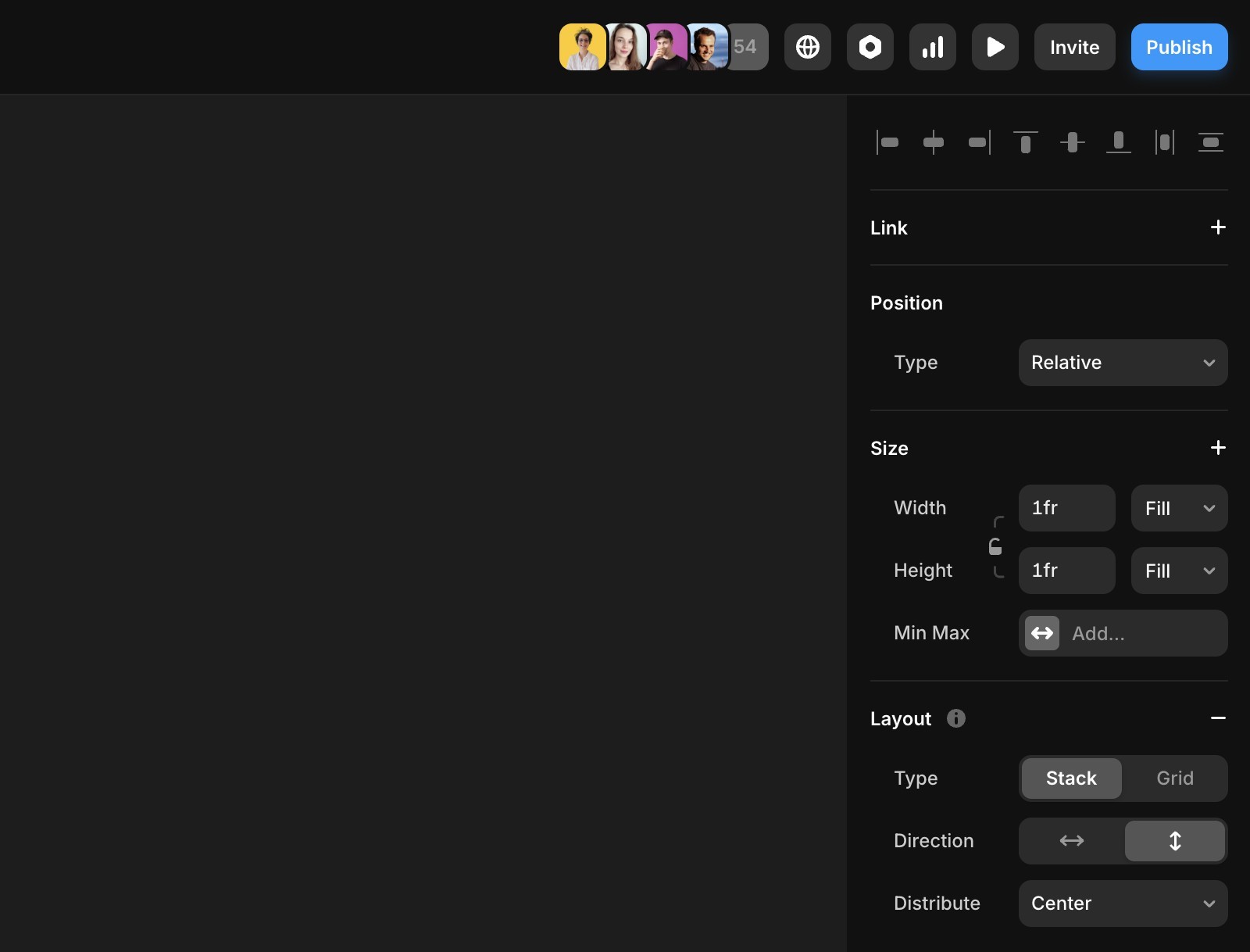 Framer 画布编辑器。