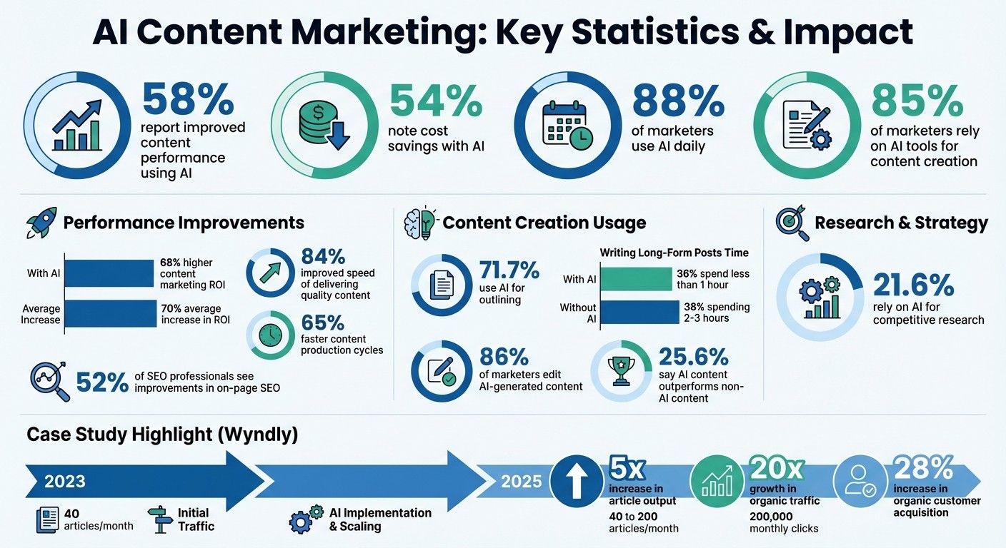 AI Content Marketing Statistics and Impact 2025