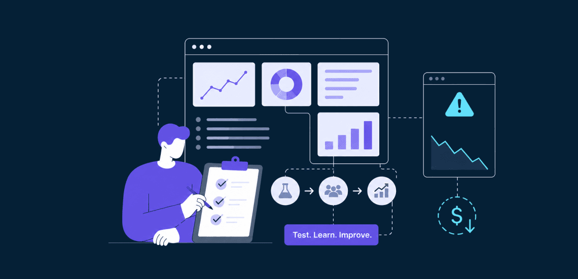 Data analysis and improvement process with charts and checklists