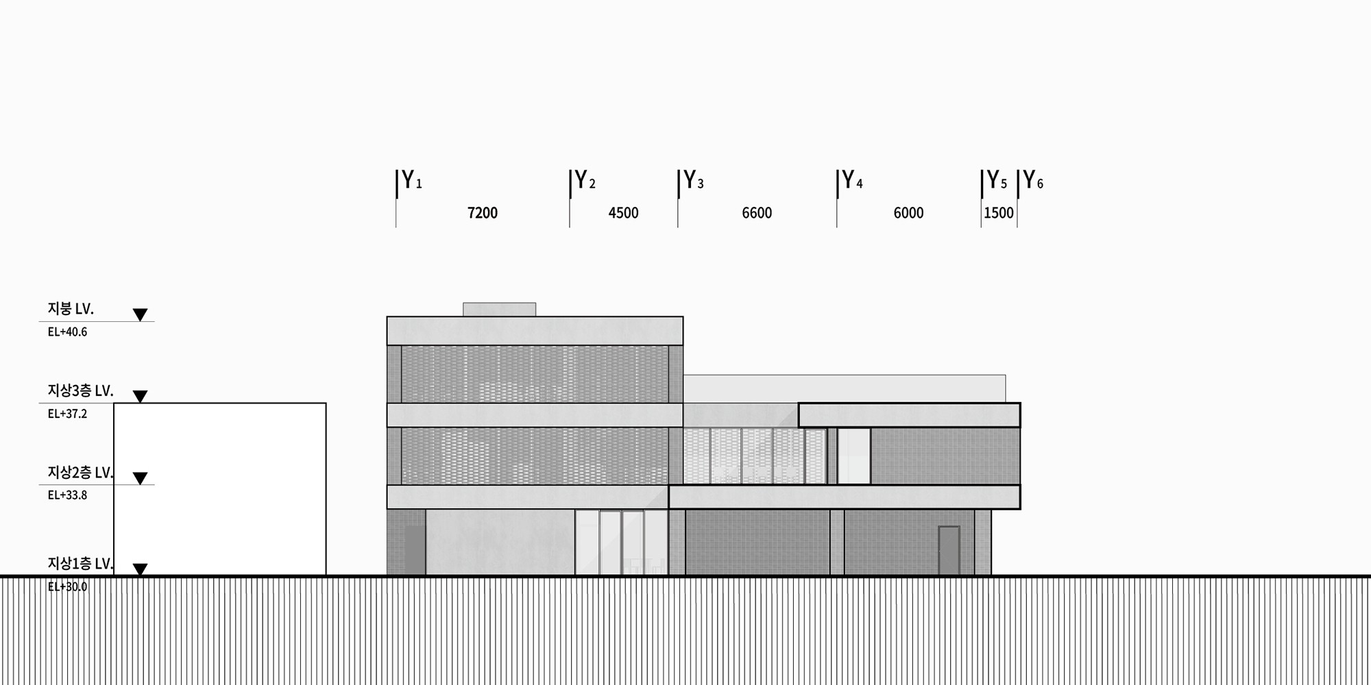 군북농공단지 청년문화센터 | 서측면도