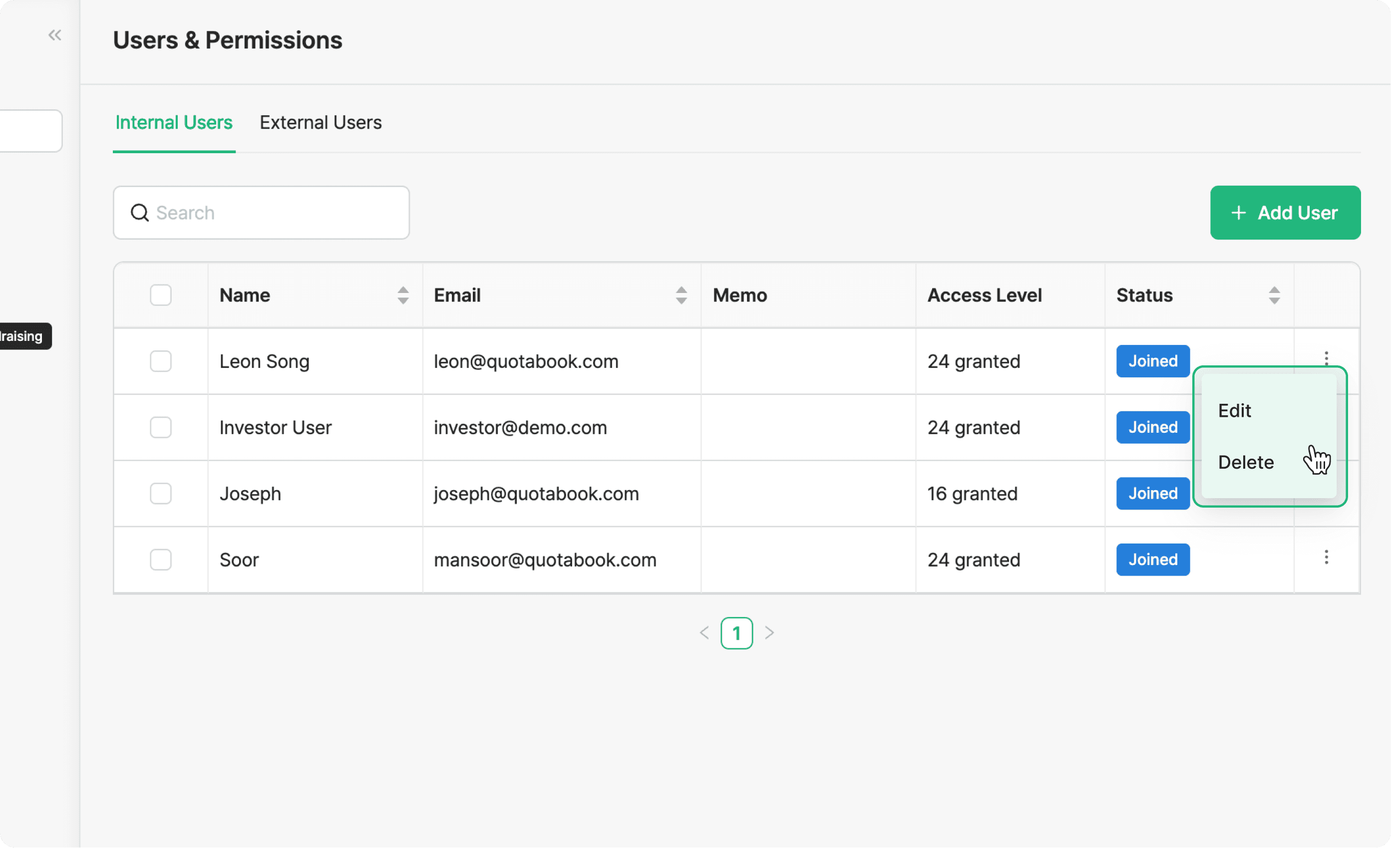 users and permissions