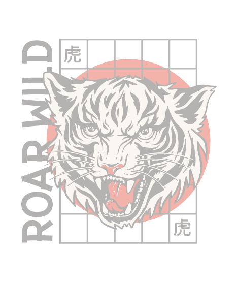 a tiger design in japanese style