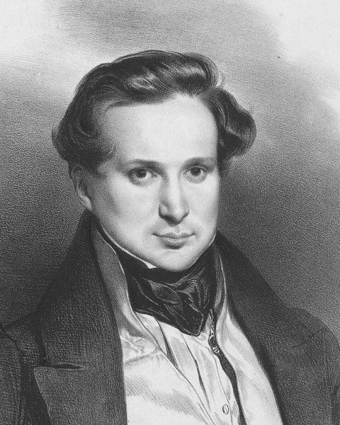 Victor Hugo in 1829, a lithograph by Achille Devéria