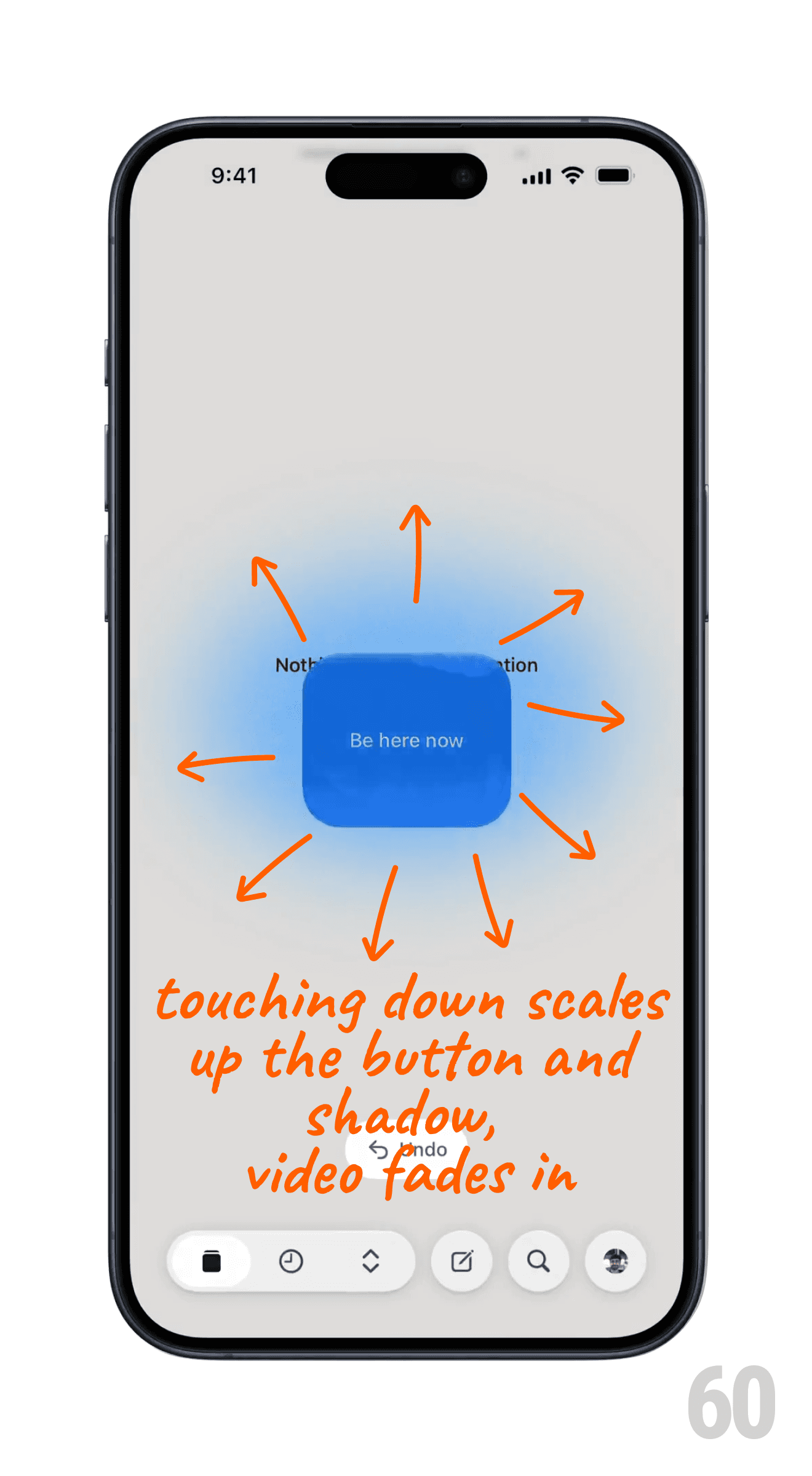 Avec Button Morph Scale to Video Interaction