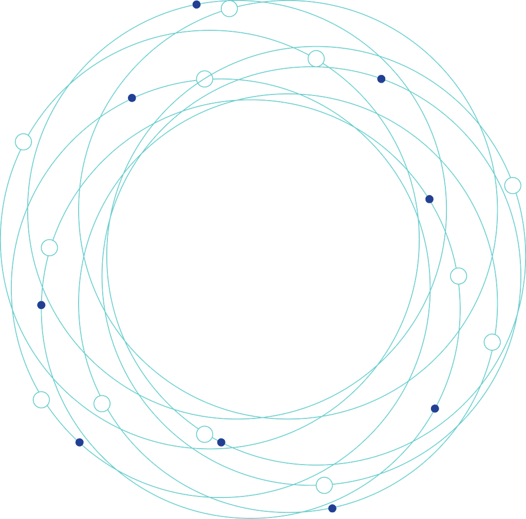 blue and dark blue connected nodes