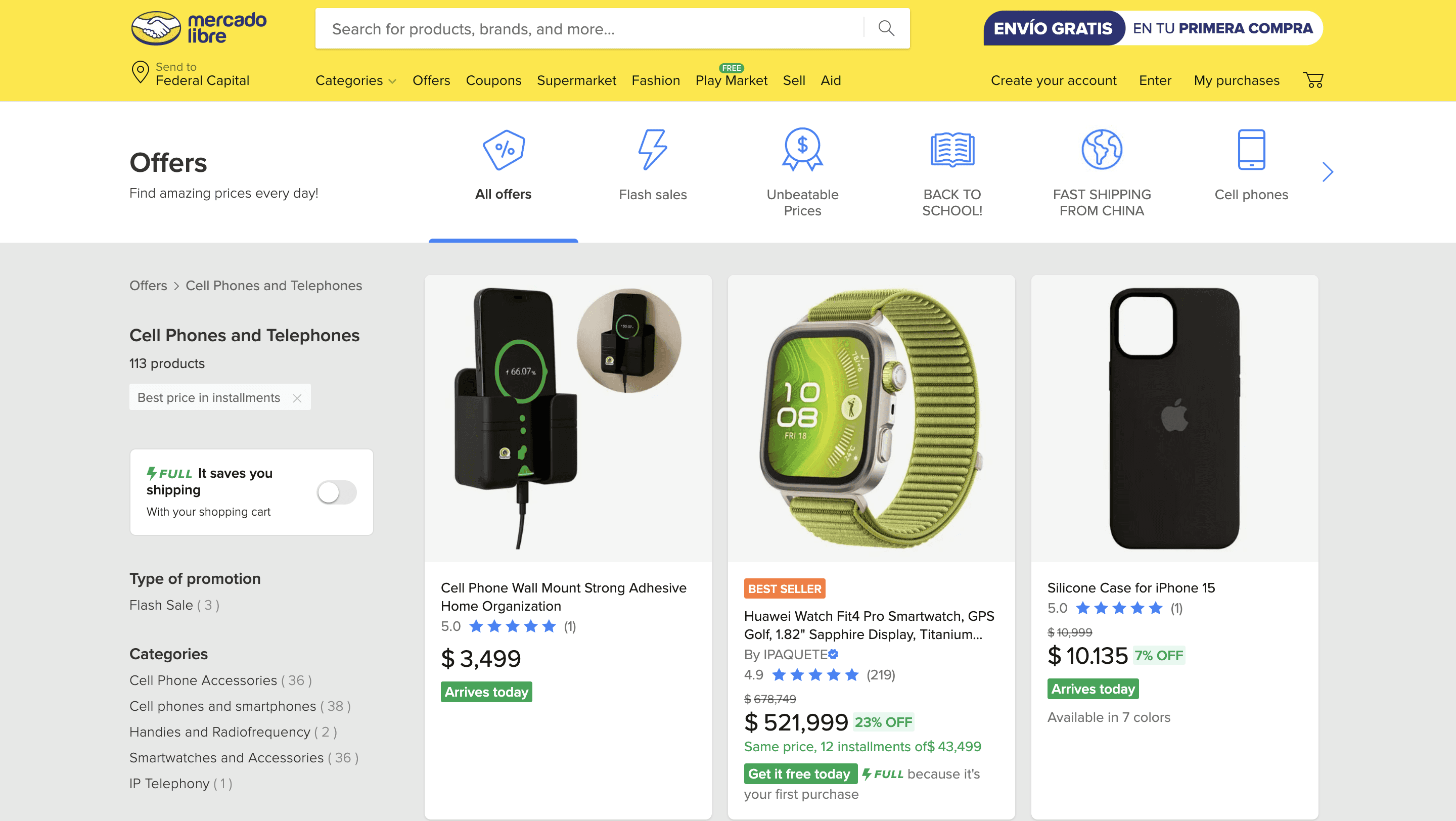 MercantoLibre listings