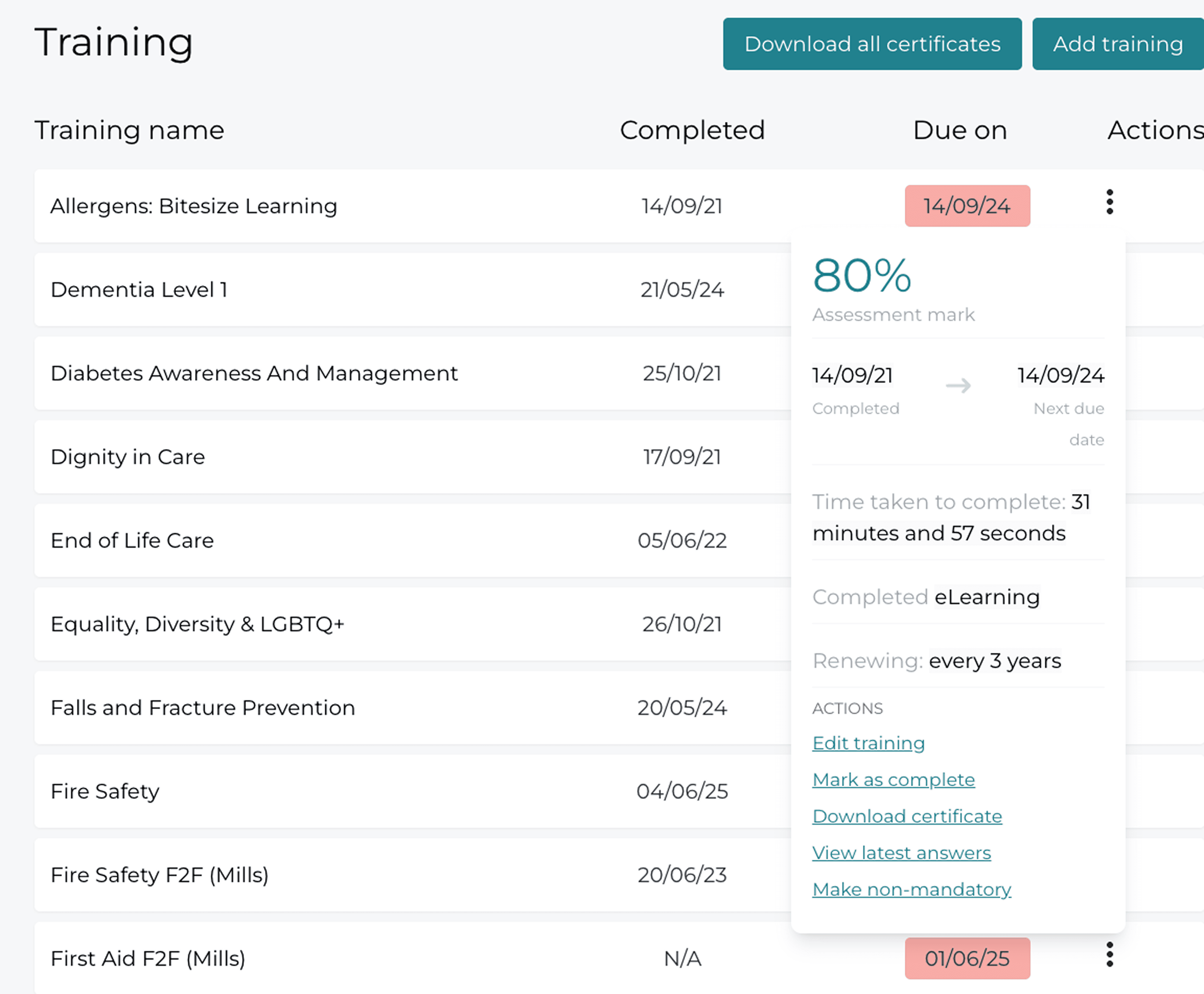 Track training, wherever you are