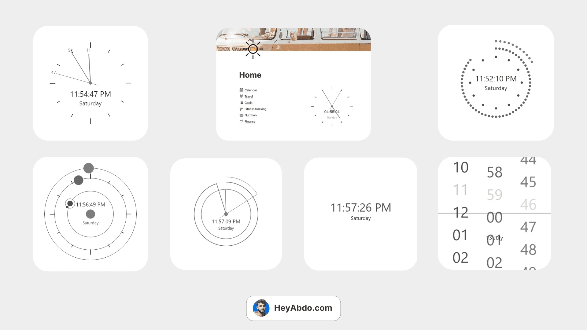 Indify Notion Clocks Widgets