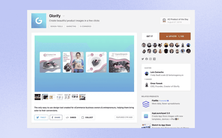 glorify product hunt
