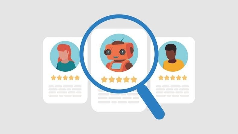 An illustration highlighting the detection of AI usage in job interviews, with a blurred AI interface in the background.