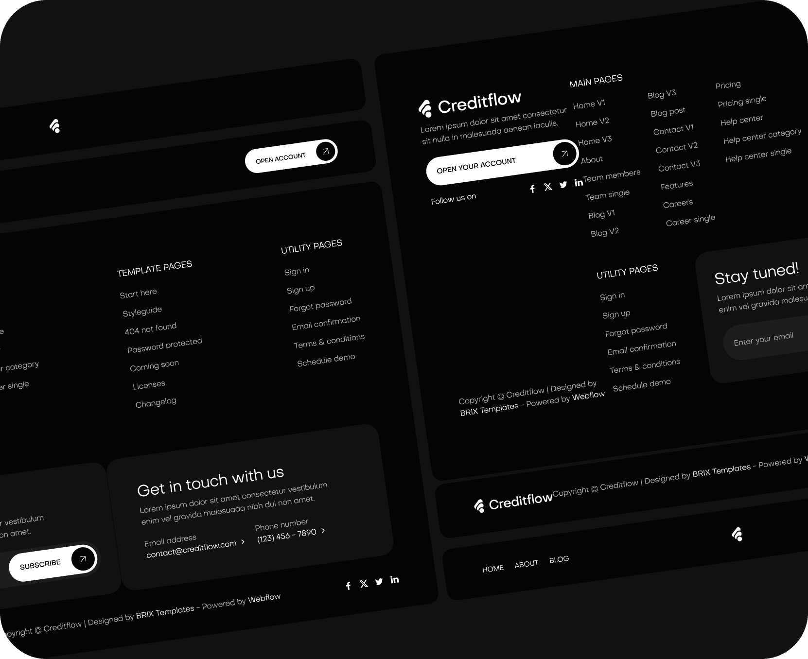 Techbeta - 3 Headers And Footers - Website Framer Template