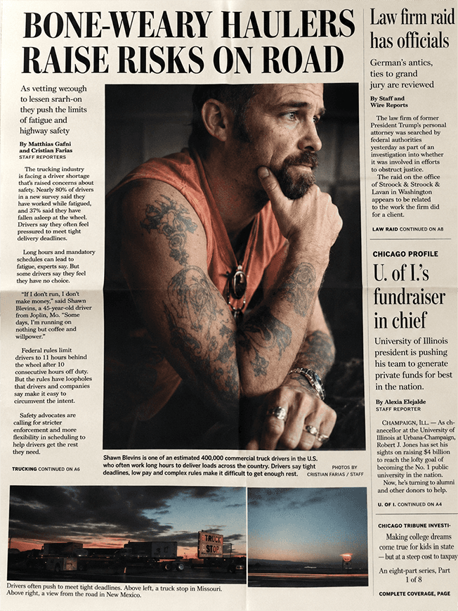 Bone- weary haulers raise risks on road