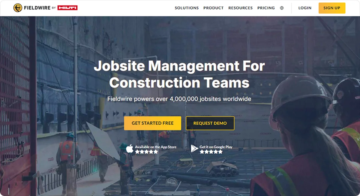 Fieldwire Homepage