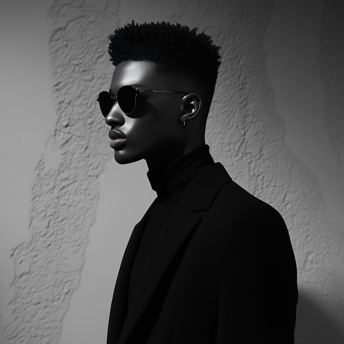 Luca Moretti, Founder, A person in a black outfit.