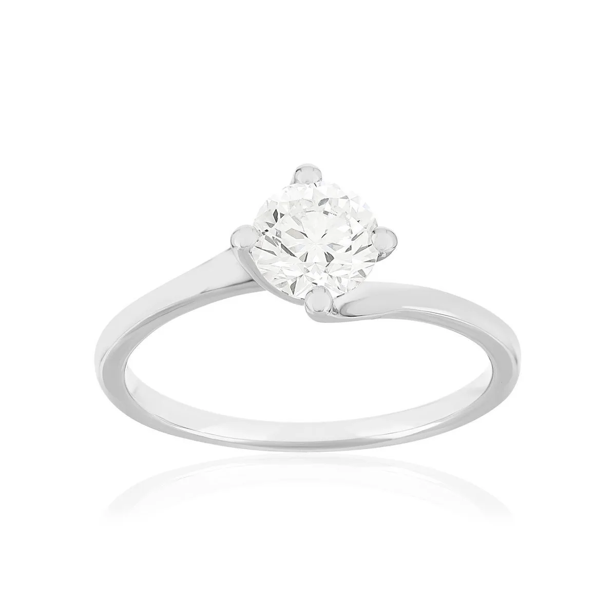Solitaire en or jaune 750