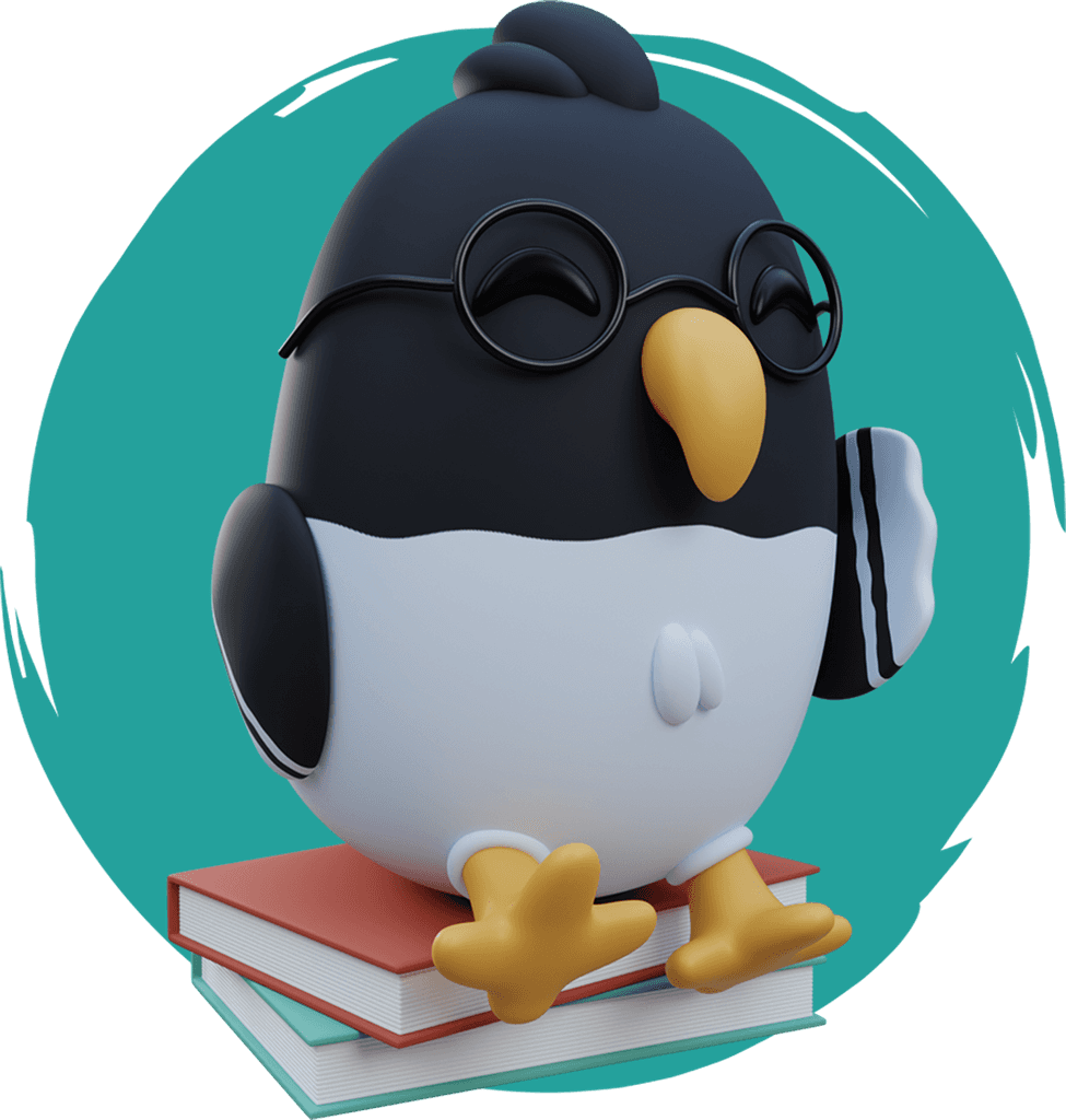 Bird Sitting on Books