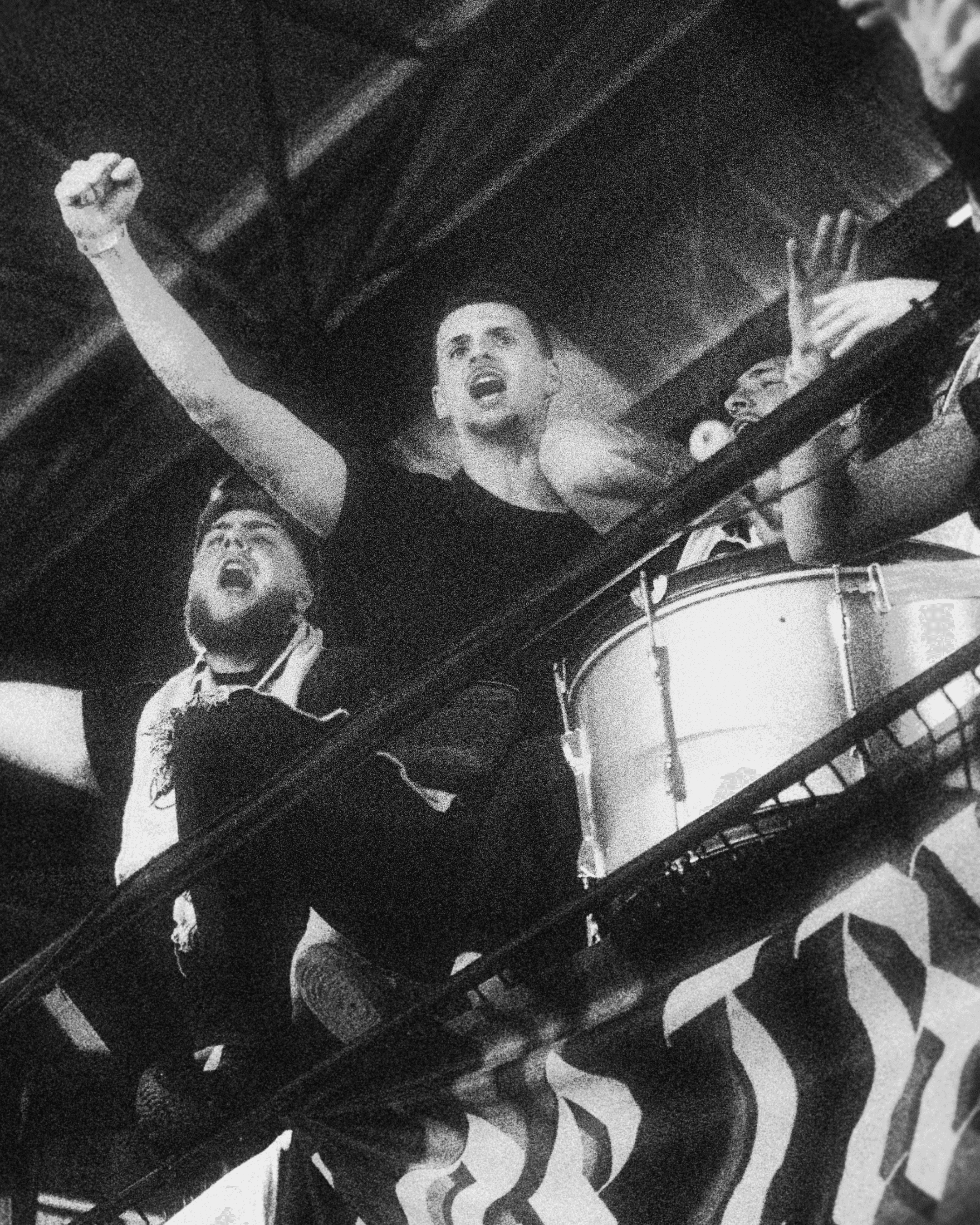 Supporters cheering 
