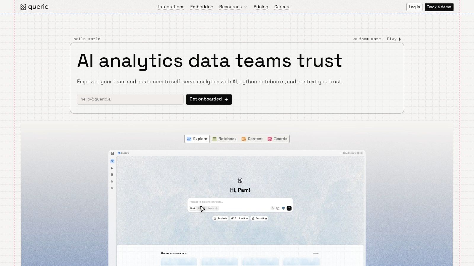 Querio AI Business Intelligence Platform