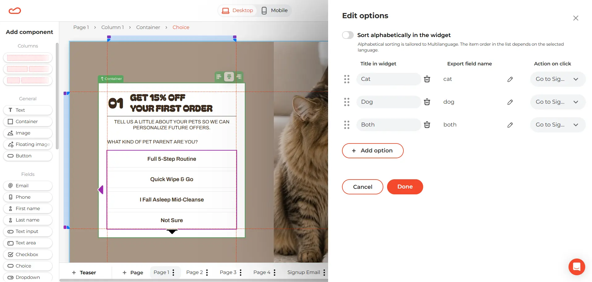 claspo-quiz-choice-buttons-options-settings