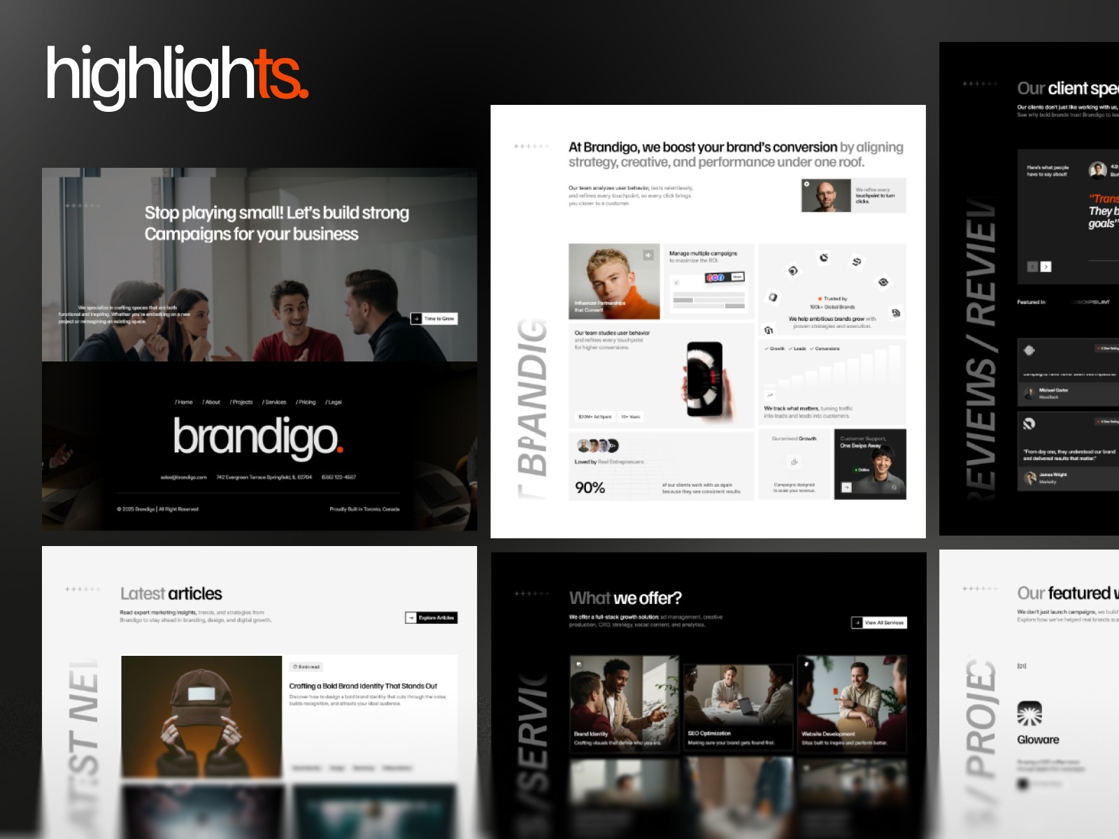 Brandigo Framer Agency Template