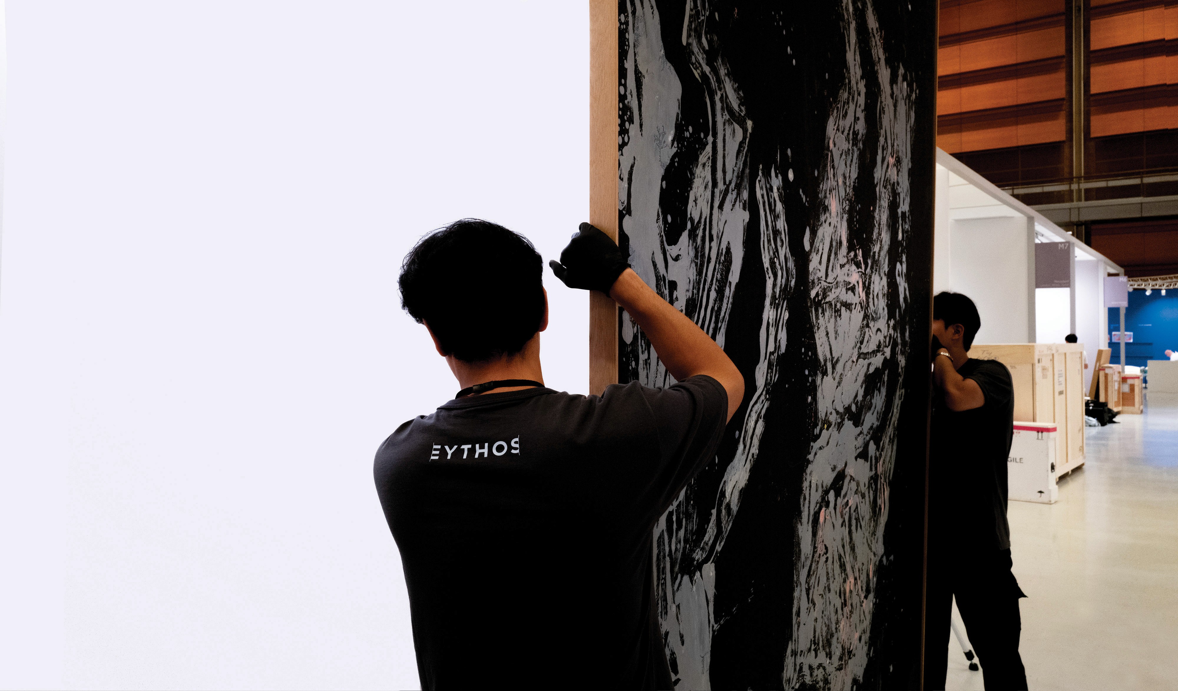 Eythos installing at Frieze Seoul