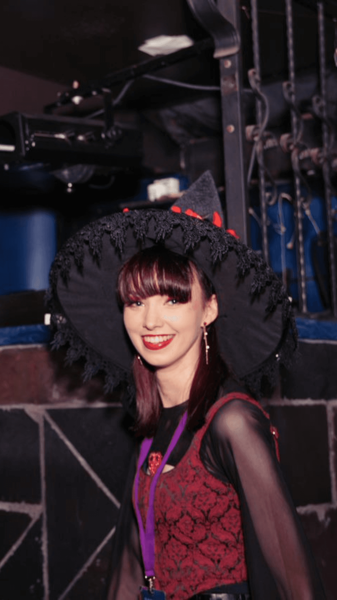 cosplay idol smiling at camera backstage