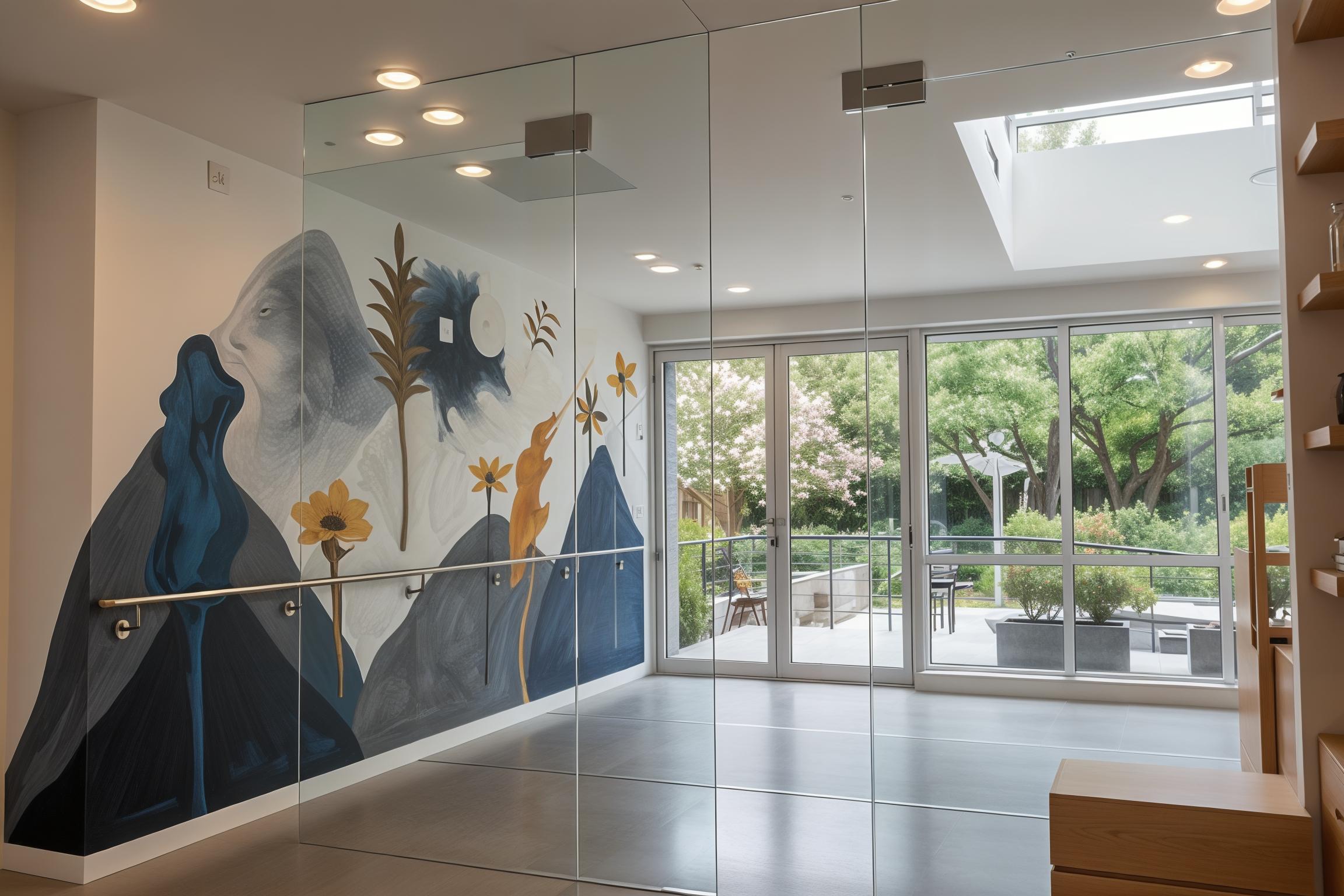 Modern sustainable townhomes surrounded by lush landscaping and a winding pathway.