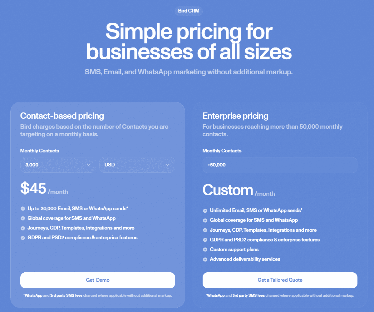 Bird.com Pricing and Plans