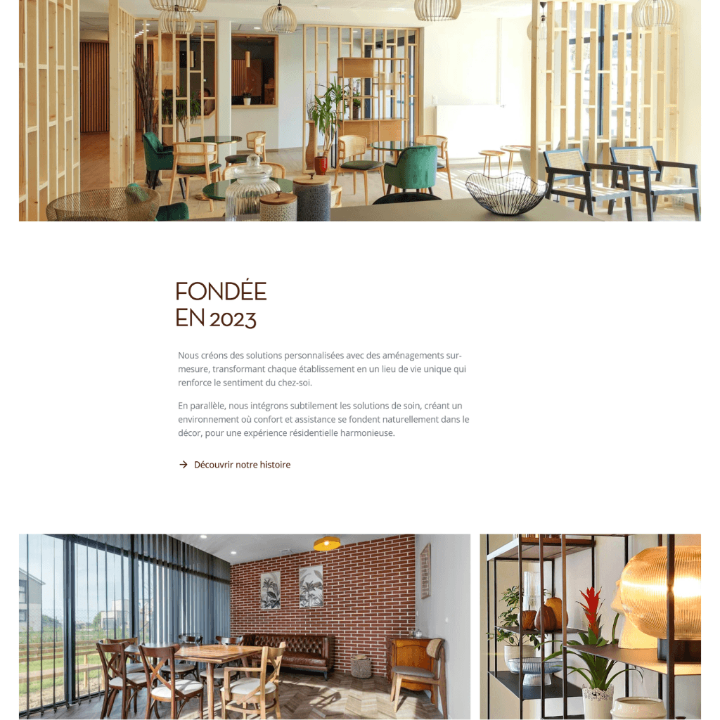 MoAbi – site vitrine pour un studio de design d'intérieur