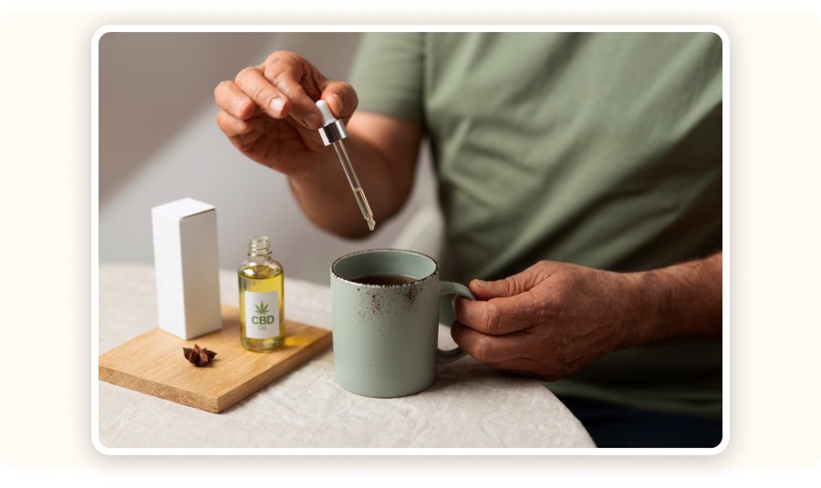 Person Pouring CBD oil