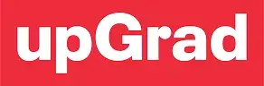 A red logo featuring the text "upGrad" in bold, white letters, representing a focus on online education and digital learning for UG/PG online degree programs.