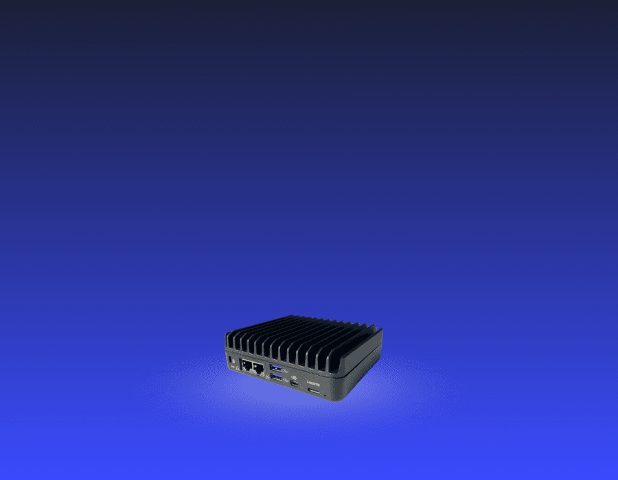 mini Pc on plain backbround
